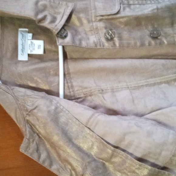 Coldwater Creek jacket,  size M , gold metallic color - Picture 7 of 8